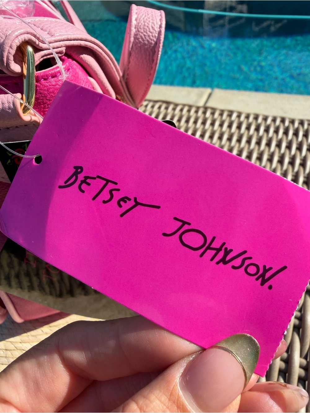 Betsey Johnson Hot Pink Novelty Telephone Dial Crossbody Bag - Picture 5 of 15